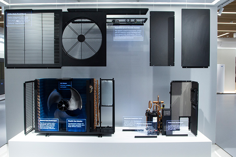 Internal structure of heat pump